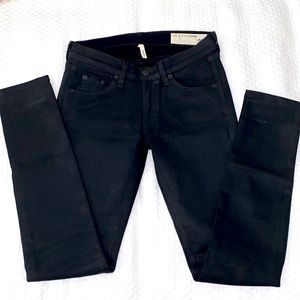 Rag & Bone skinny coated denim